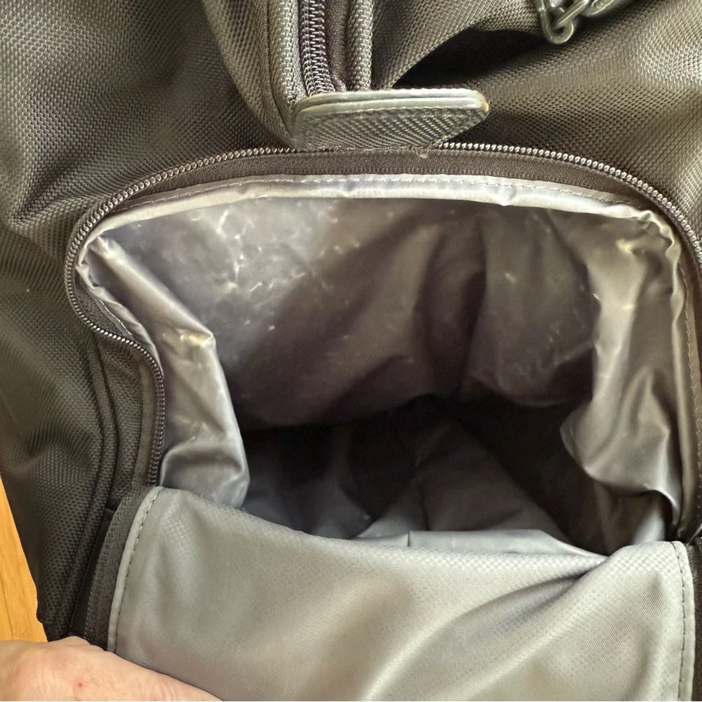 Tumi Black Duffel Bag with Adjustable Shoulder Strap